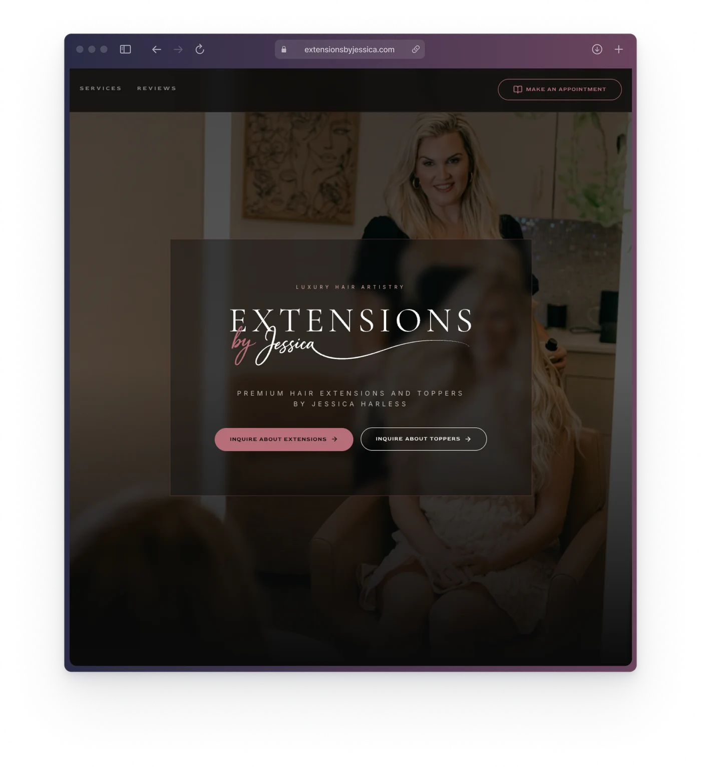 Extensions by Jessica homepage